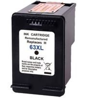 Remanufactured HP No.63 Black XL Ink Cartridge (F6U64AA) - 480 pages 