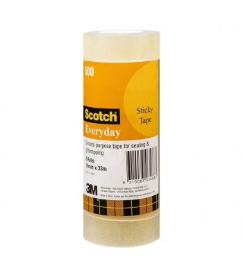 3M Scotch Tape Everyday 500 18mmx33M 8 Pack