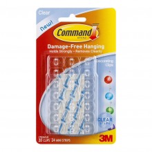 Command Clips Decorating 17026CLR Clear Pk/20