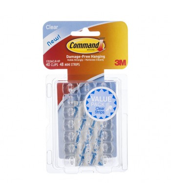 Command Clips Decorating 17026CLR-VP Clear Value Pk/40