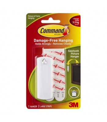 Command Picture Hanger 17040 Large White Sawtooth Pk/1