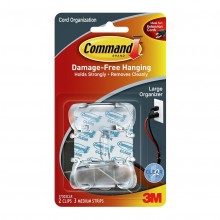 Command Clips Cord Organiser 17303CLR Large Clear Pk/2