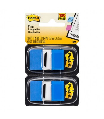 3M Post-It Flags 680-BE2 Blue 25X43mm Twin Pack