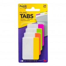 3M Post-it Filing Tabs 686-PLOY 50x38mm Bright Pack of 4