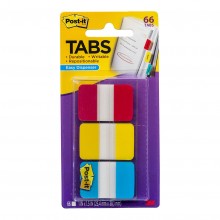 3M Post-It Durable Tabs 686-RYB Blue Red Yellow 25X38mm