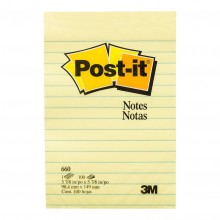 3M Post-It Notes Yellow Lined R660 98X149mm