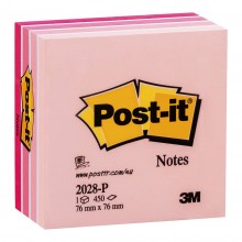 3M Post-It Notes Memo Cube 2028-P Pink 12Pads/Box