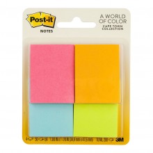 Post-it Notes 653-4AF Mini Page Markers 36x48mm 50 sheet pads Pkt/4