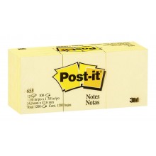 3M Post-It Notes Yellow 653-Y 35X48mm Standard