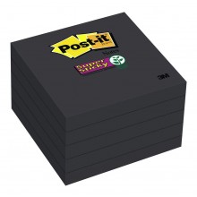 Post-it Super Sticky Notes 654-5SSSC Black 76x76mm 90 sheet pads Pkt/5