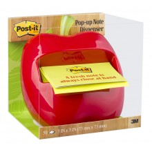 3M Post-It Pop Up Note Dispenser APL-330 Apple with Refill 50 Sheet Ctn/6