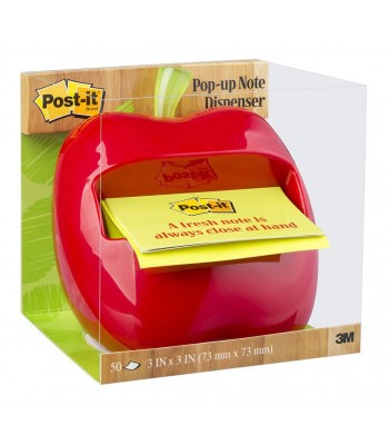 3M Post-It Pop Up Note Dispenser APL-330 Apple with Refill 50 Sheet Ctn/6