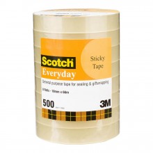 3M Scotch Tape Everyday 500 18mmx66M 8 Pack