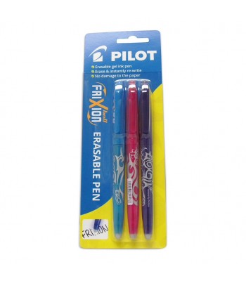 Pilot Frixion 3 Pack Violet Light Blue Pink Hangsell