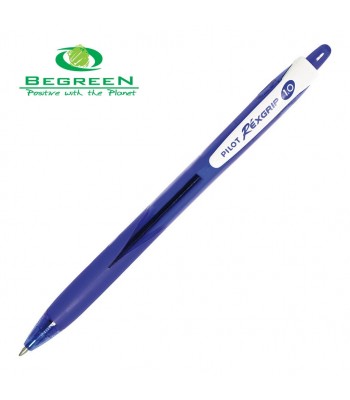 Pilot BeGreen Rexgrip Ballpoint Medium Blue (BRG-10M-LL-BG) - Box 10