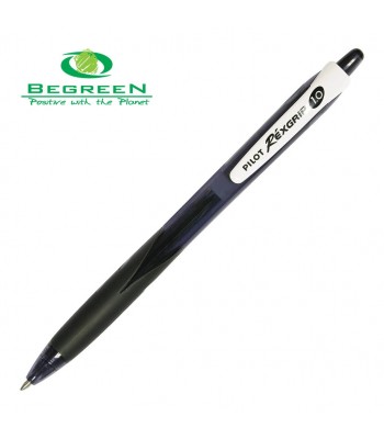 Pilot BeGreen Rexgrip Ballpoint Medium Black (BRG-10M-BB-BG) - Box 10