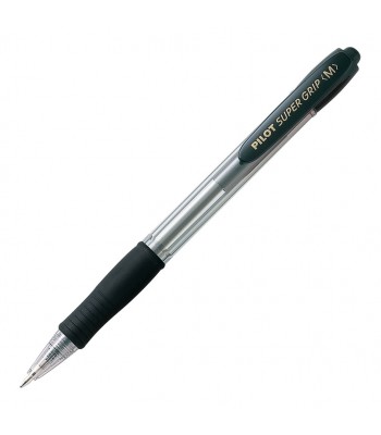 Pilot Super Grip Ballpoint Medium Black (BPGP-10R-M-B) - Box 12