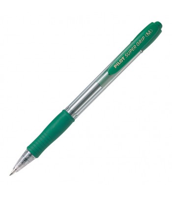 Pilot Super Grip Ballpoint Medium Green (BPGP-10R-M-G) - Box 12