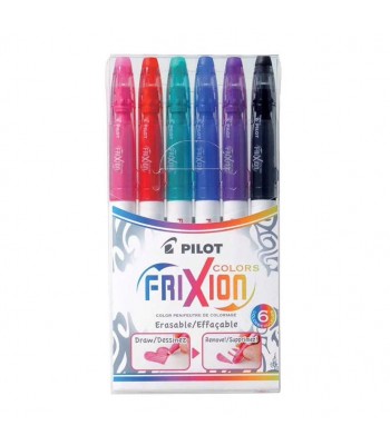 Pilot Frixion Colours Erasable Markers Asstd. 6Pk (SW-FC-S6) - Out of stock