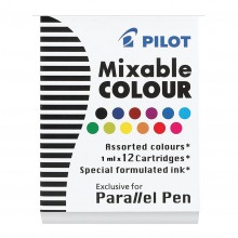 Pilot Parallel Pen Asstd. Colour Cartridge 12Pk (IC-P3-AST)