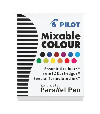 Pilot Parallel Pen Asstd. Colour Cartridge 12Pk (IC-P3-AST)
