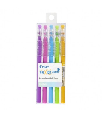 Pilot Frixion Ball Kleer Erasable 0.7 Pastel 5 pack