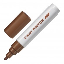 Pilot Pintor Marker Medium Brown (SW-PT-M-BN) - Pack 6