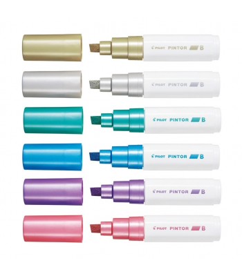 Pilot Pintor Marker Broad Asstd. Metallic 6Pk 
