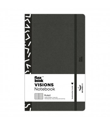 Flexbook Visions Notebook Medium Ruled Black/White