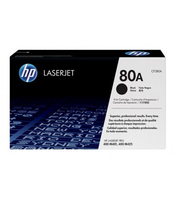 HP Genuine No.80A Black Toner Cartridge (CF280A) - 2,700 pages 