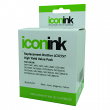 Icon Compatible Brother LC37/57 B/C/M/Y Inks - Value pack (4 Inks)
