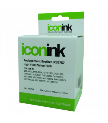 Icon Compatible Brother LC37/57 B/C/M/Y Inks - Value pack (4 Inks)