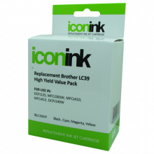 Icon Compatible Brother LC39 B/C/M/Y Inks - Value pack (4 Inks)