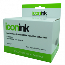 Icon Compatible Brother LC77 XL B/C/M/Y Value Pack (4 Inks)