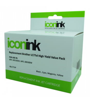 Icon Compatible Brother LC77 XL B/C/M/Y Value Pack (4 Inks)