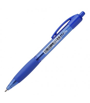 Icon Ballpoint Retractable Pen with Grip Medium Blue - Box 10
