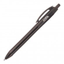 Icon Ballpoint Retractable Pen Triangular Medium Black Pack - 10