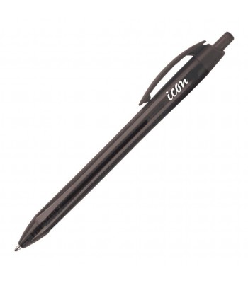 Icon Ballpoint Retractable Pen Triangular Medium Black Pack - 10