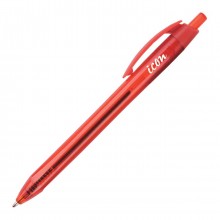 Icon Ballpoint Retractable Pen Triangular Medium Red - Pack 10