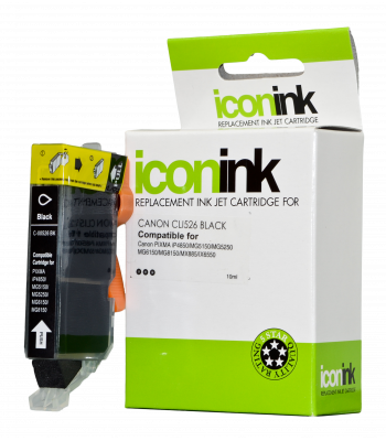 Icon Compatible Canon CLi-526 Black Ink Cartridge - 340 pages