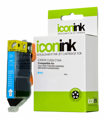 Icon Compatible Canon CLi-526 Cyan Ink Cartridge - 340 pages