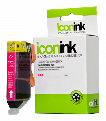 Icon Compatible Canon CLi-526 Magenta Ink Cartridge - 340 pages