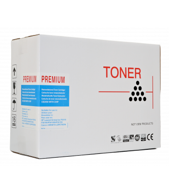 HP Compatible CE255X/Canon CART324HY Black Toner Cartridge - 12,500 pages