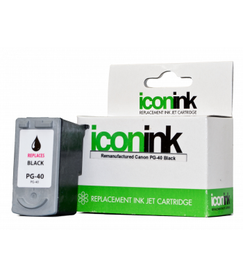 Icon Remanufactured Canon PG40 Black Ink Cartridge - 329 pages