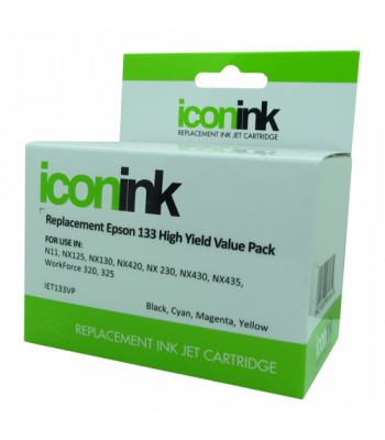 Icon Compatible Epson 133 B/C/M/Y Inks Value Pack (4 Inks)
