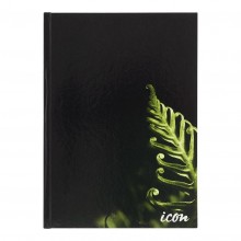Icon Casebound Hard Cover Notebook A4 Black 200 page - Pack 3