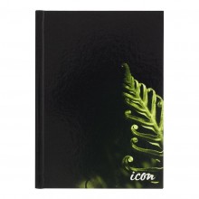 Icon Casebound Hard Cover Notebook A5 Black 200 page - Pack 3