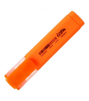 Icon Highlighter Chisel Tip Orange - Pack 6