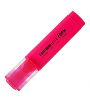 Icon Highlighter Chisel Tip Pink - Pack 6