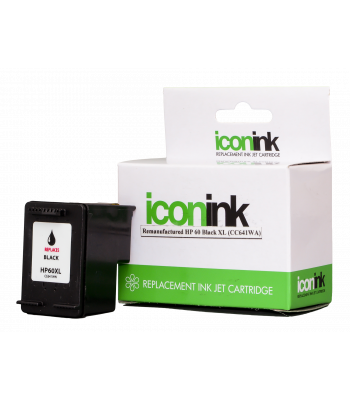 Icon Remanufactured HP No.60 Black XL Ink Cartridge (CC641WA) - 600 pages